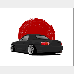 Black Mazda Miata Posters and Art